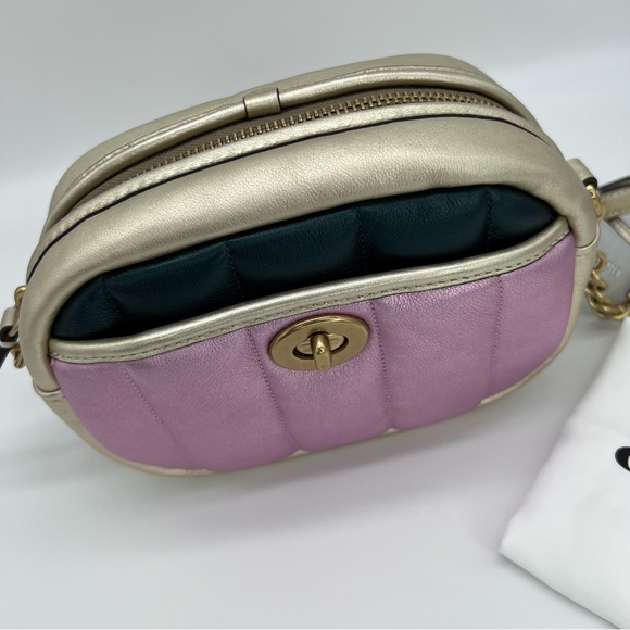 Coach quilted colorblock metallic multi camera bag and matching wallet - Picture 3 of 16